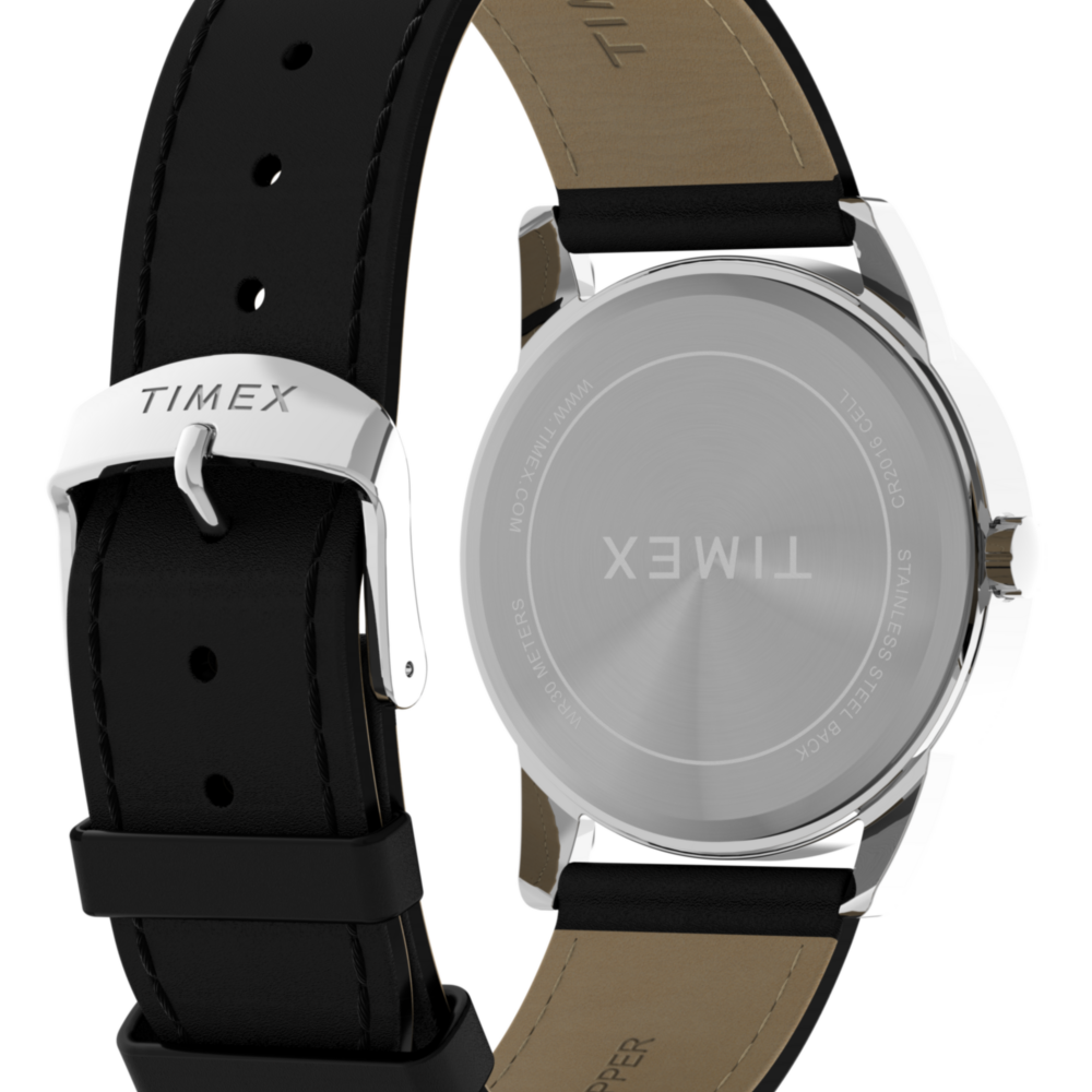Easy Reader® Classic 38mm Leather Strap Watch