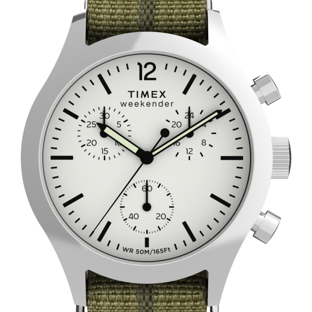 Timex Weekender New England Chronograph 40mm Eco-Conscious Fabric Strap Watch