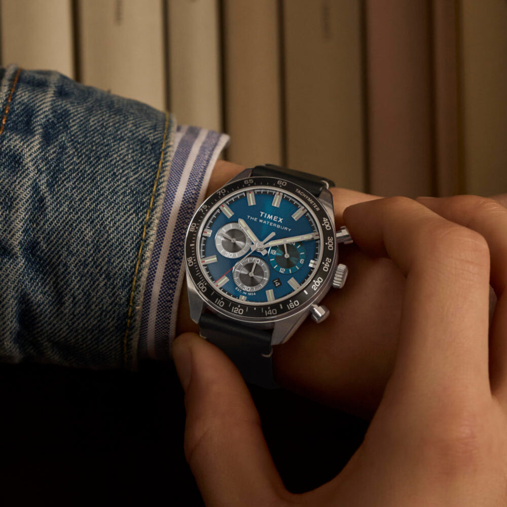 Waterbury Traditional Chronograph 41mm Leather Strap Watch
