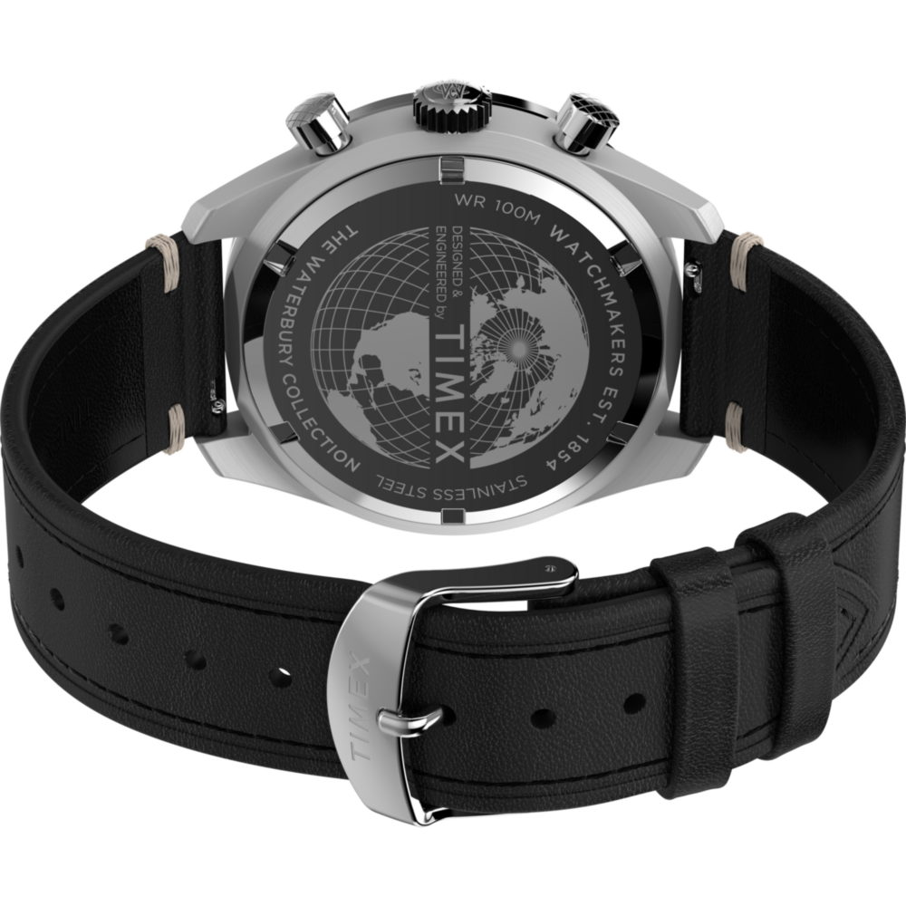 Waterbury Traditional Chronograph 41mm Leather Strap Watch