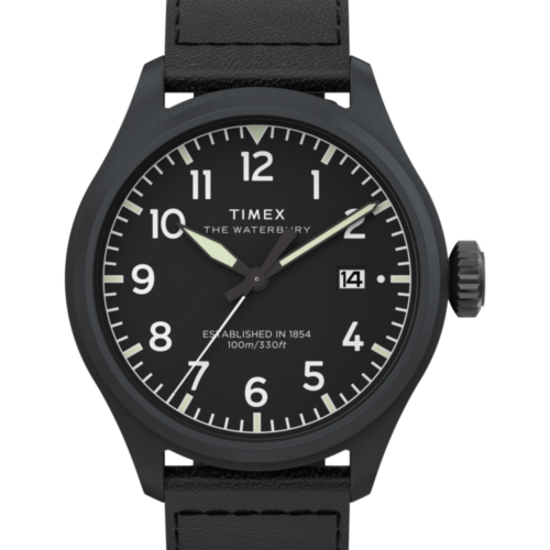 Waterbury Ace 41mm Leather Strap Watch