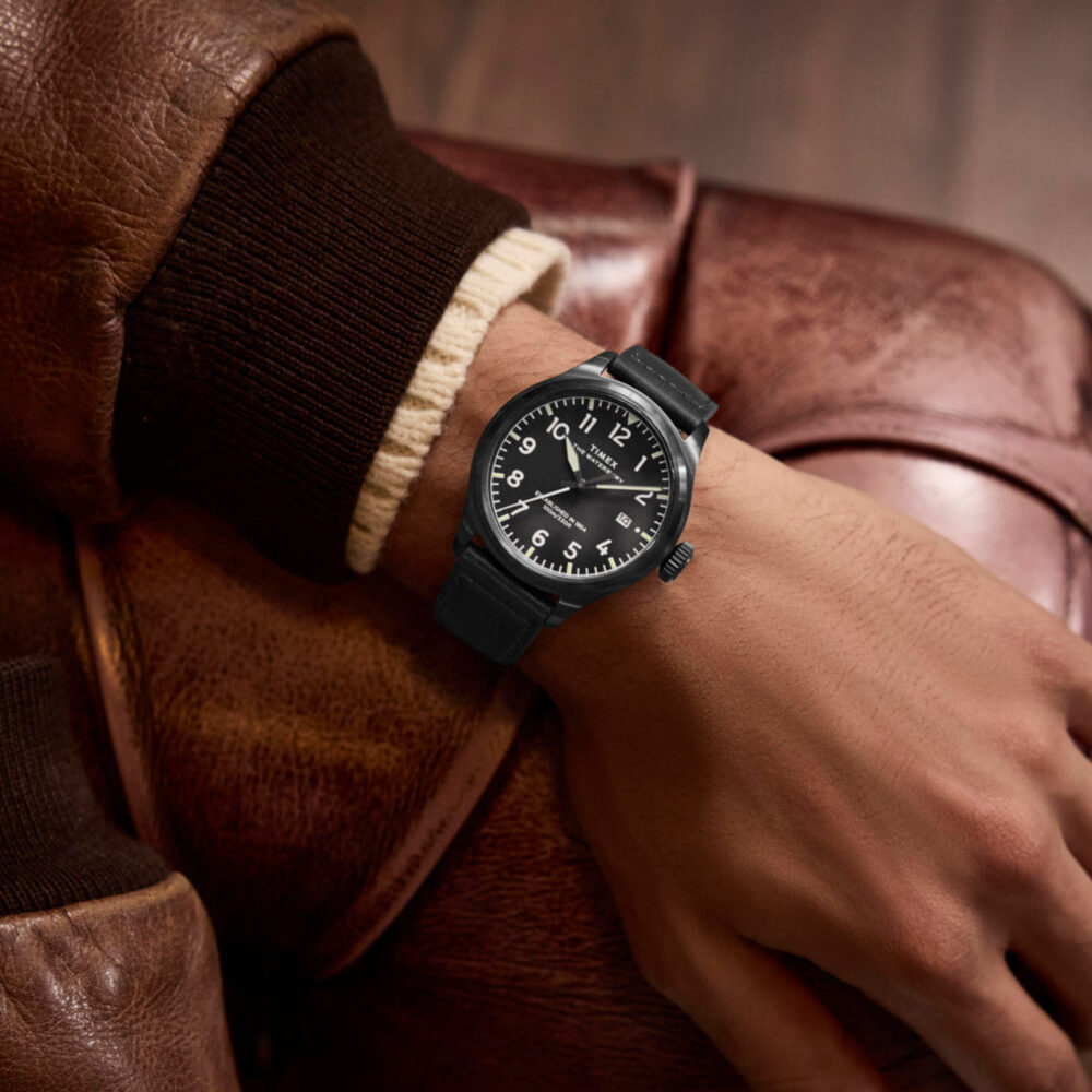 Waterbury Ace 41mm Leather Strap Watch