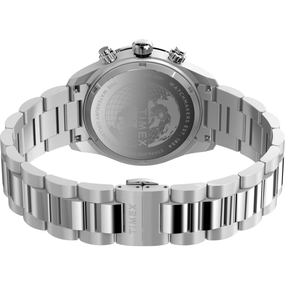 Waterbury Heritage Chronograph 39mm Stainless Steel Bracelet Watch
