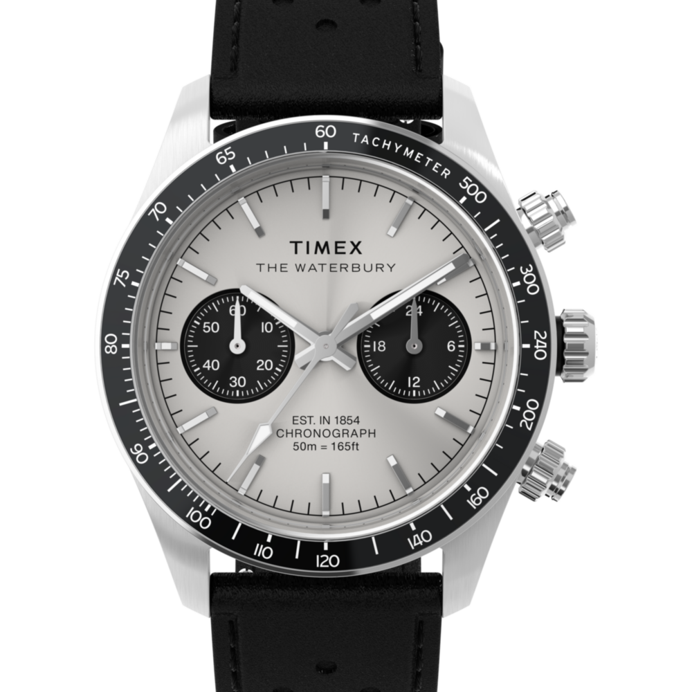 Waterbury Heritage Chronograph 39mm Leather Strap Watch