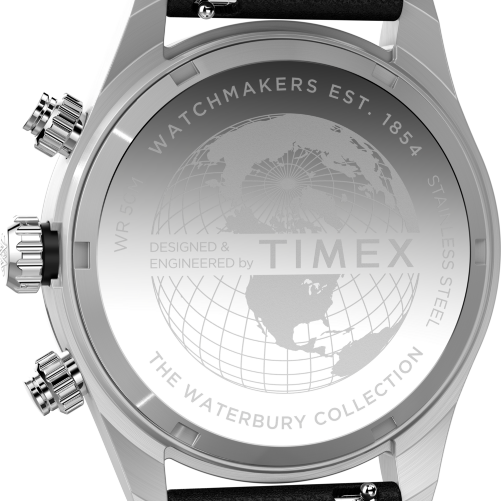 Waterbury Heritage Chronograph 39mm Leather Strap Watch