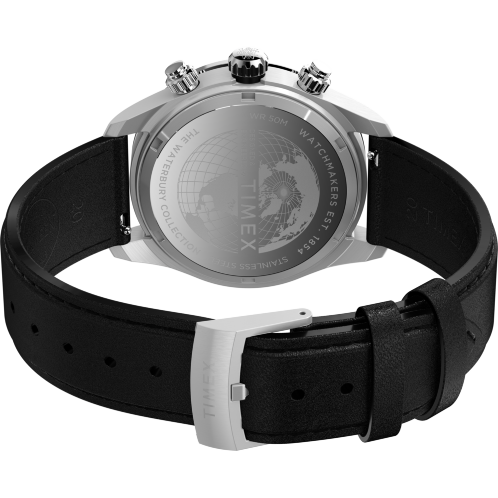 Waterbury Heritage Chronograph 39mm Leather Strap Watch