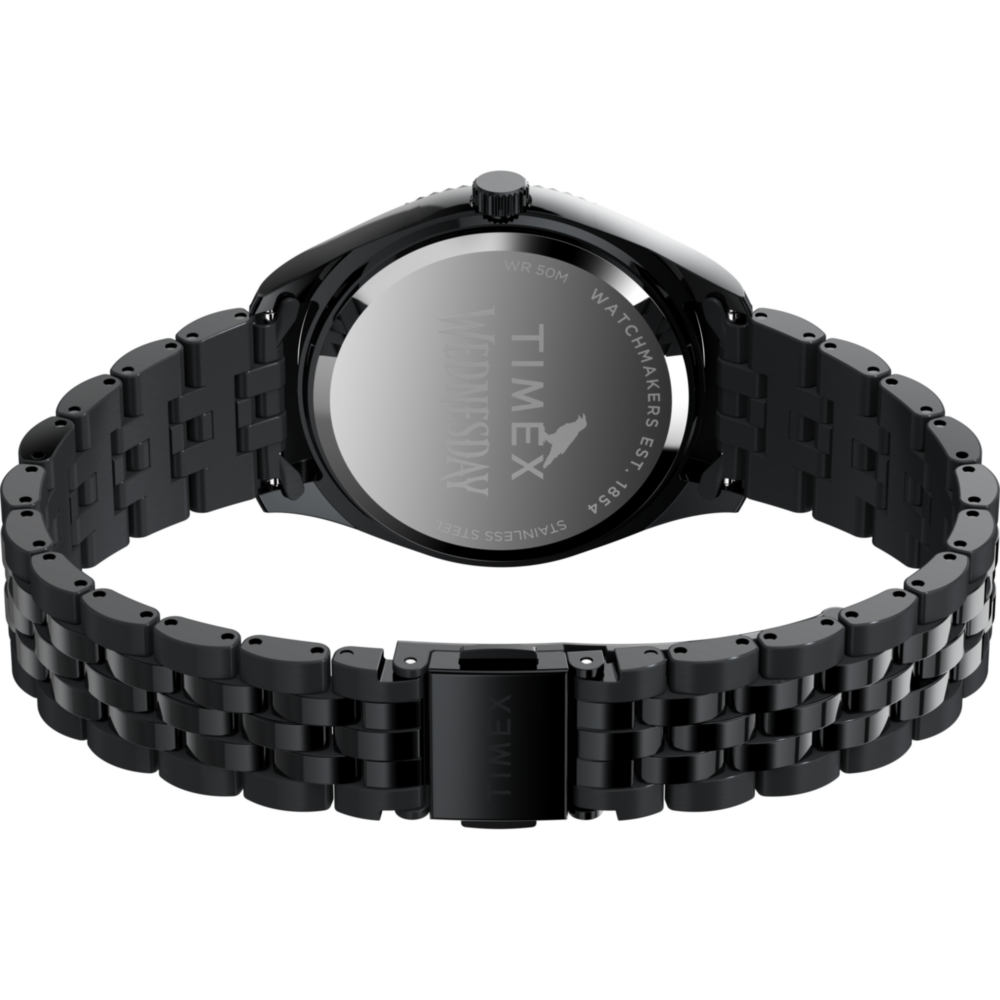 Timex x Wednesday Timex Legacy 36mm Stainless Steel Bracelet Watch