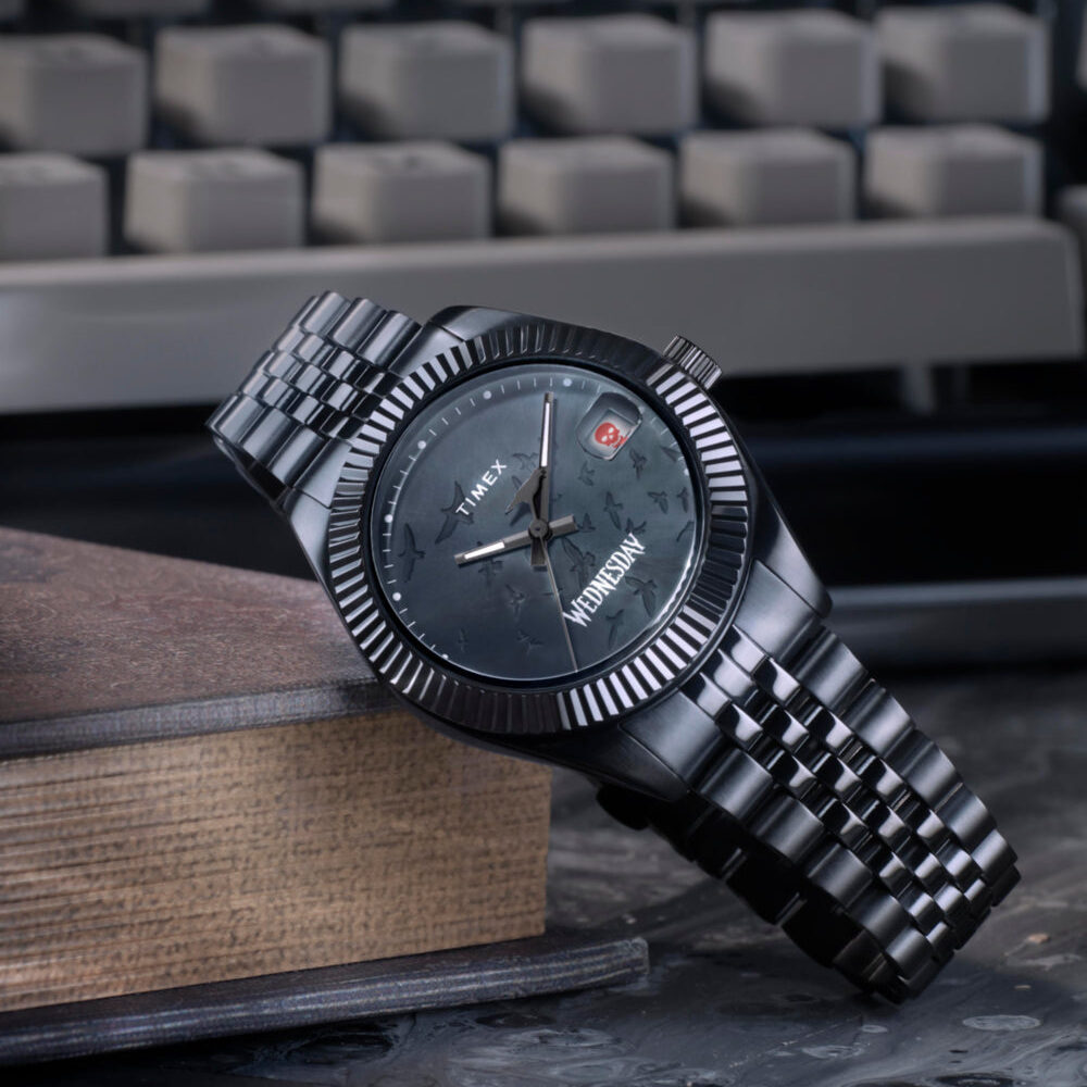 Timex x Wednesday Timex Legacy 36mm Stainless Steel Bracelet Watch