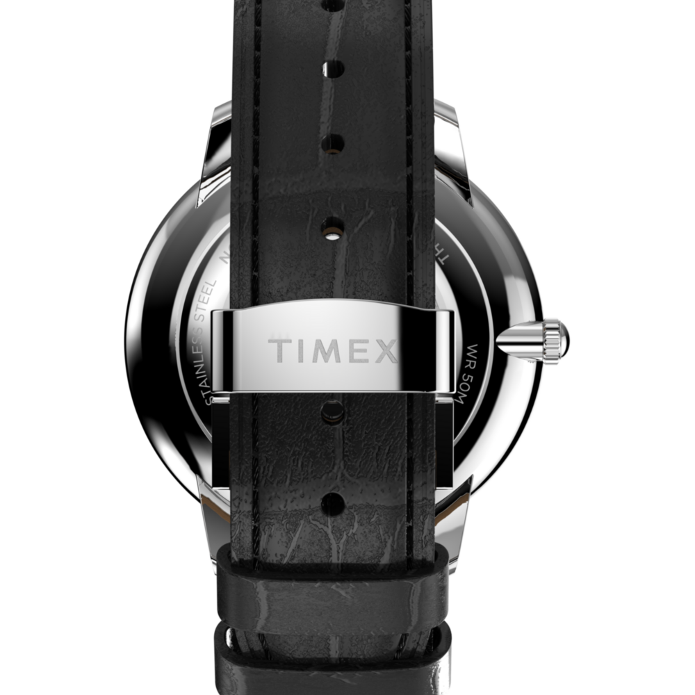 Waterbury Metropolitan Sub-Second 39mm Leather Strap Watch