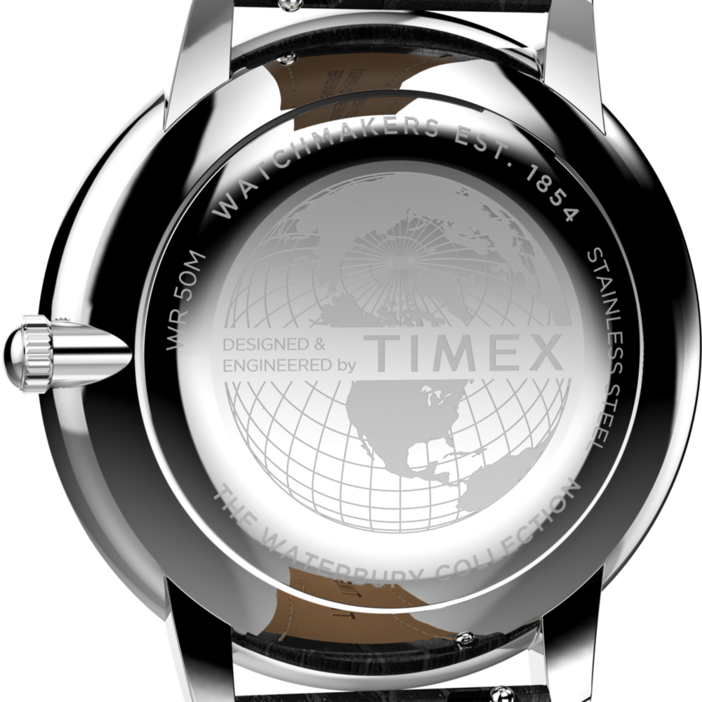 Waterbury Metropolitan Sub-Second 39mm Leather Strap Watch
