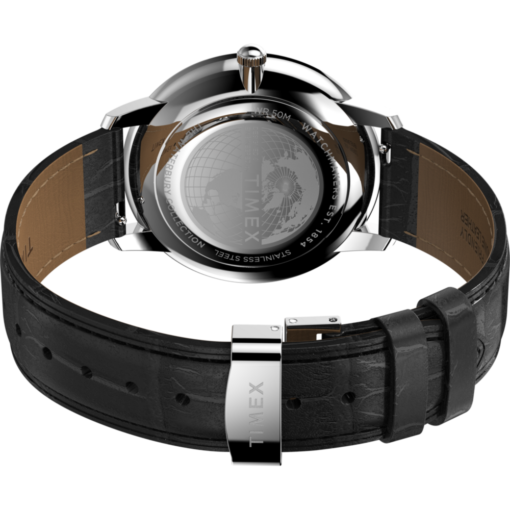 Waterbury Metropolitan Sub-Second 39mm Leather Strap Watch