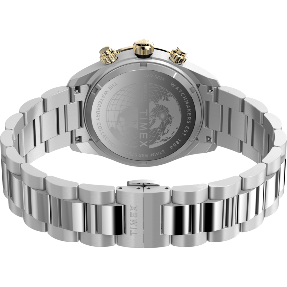 Waterbury Heritage Chronograph 39mm Stainless Steel Bracelet Watch