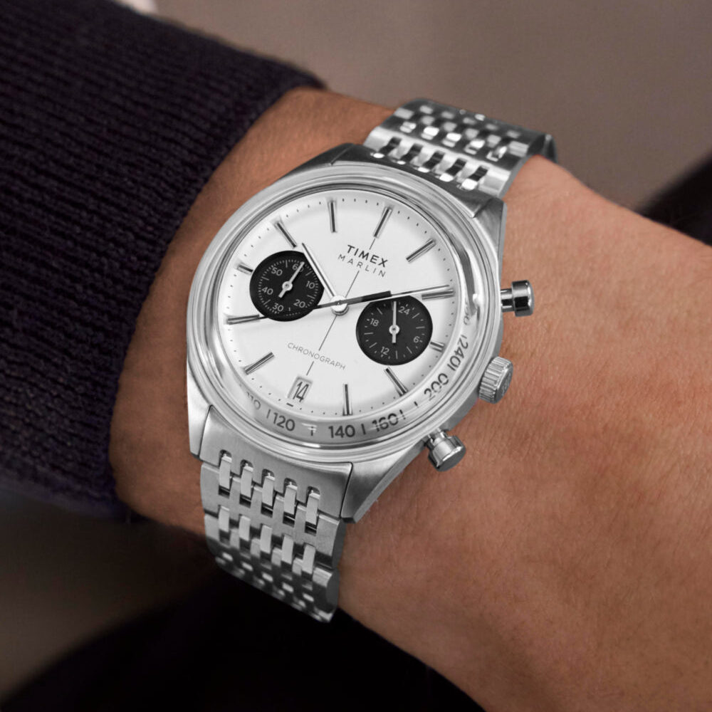 Marlin® Jet Quartz Chronograph 40mm Stainless Steel Bracelet Watch