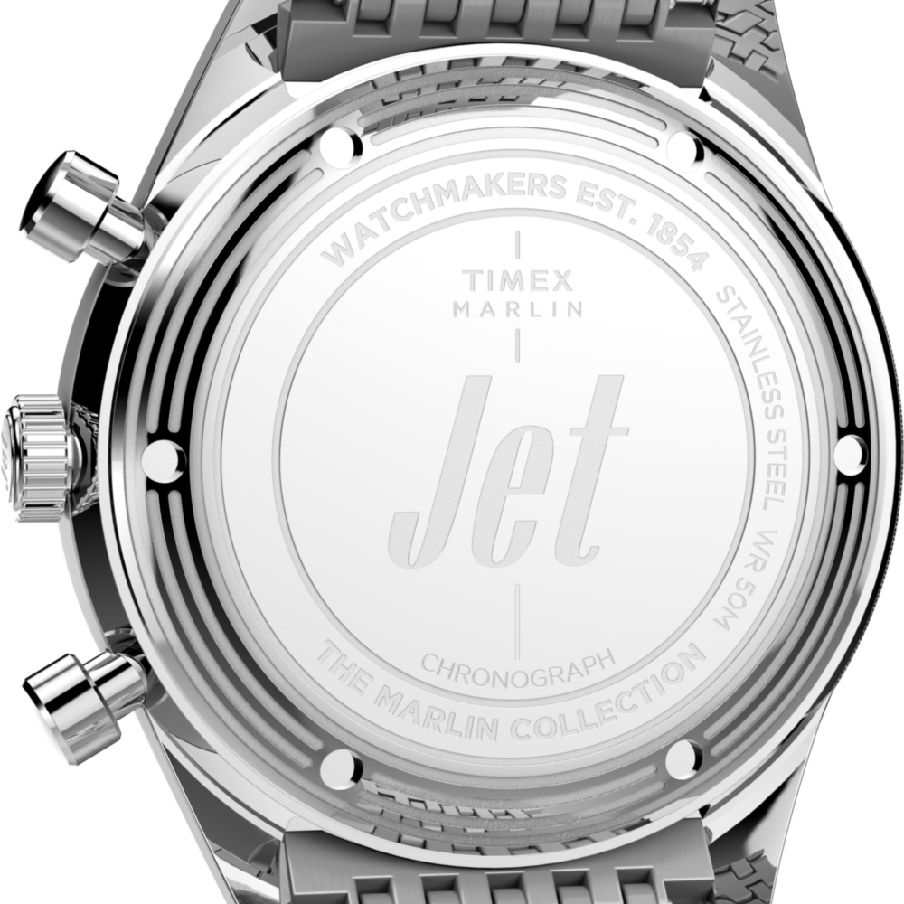 Marlin® Jet Quartz Chronograph 40mm Stainless Steel Bracelet Watch
