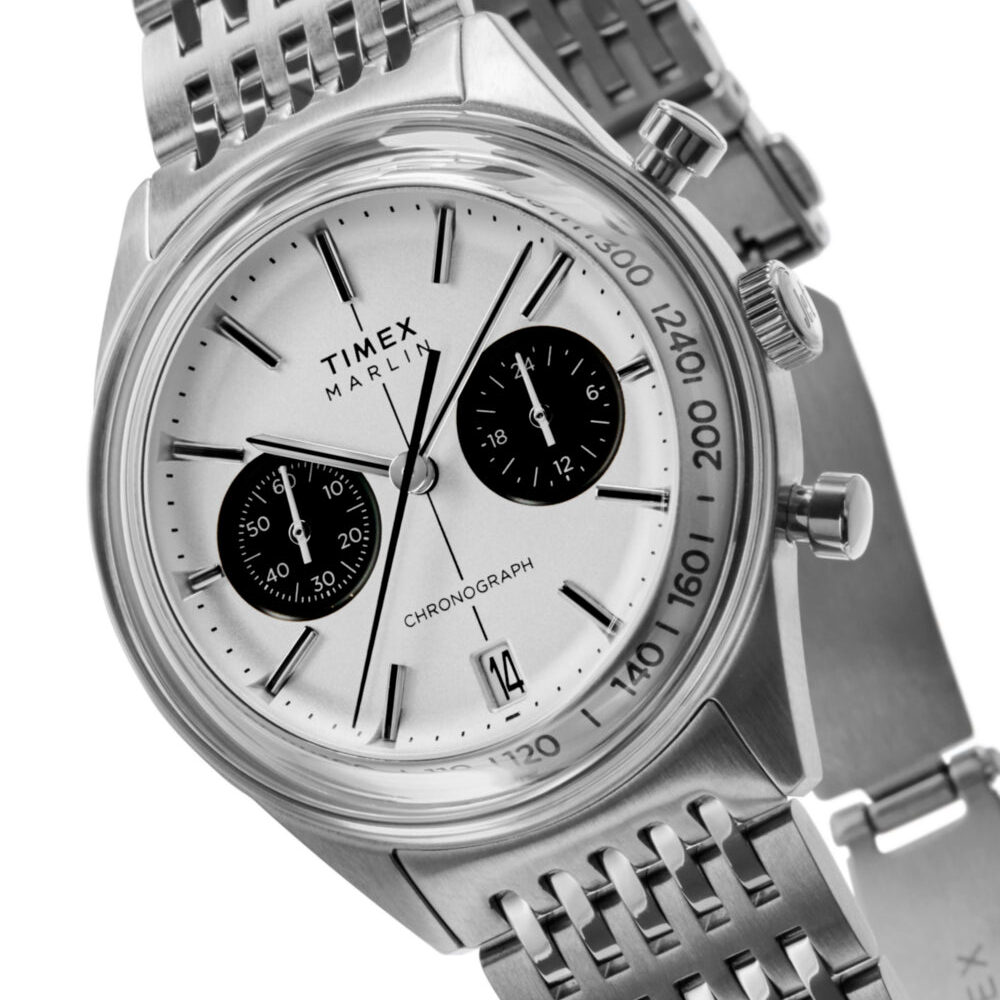 Marlin® Jet Quartz Chronograph 40mm Stainless Steel Bracelet Watch