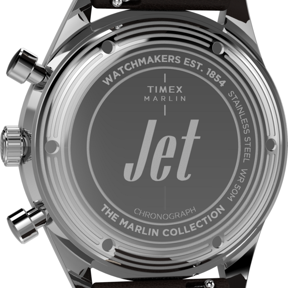Marlin® Jet Quartz Chronograph 40mm Leather Strap Watch
