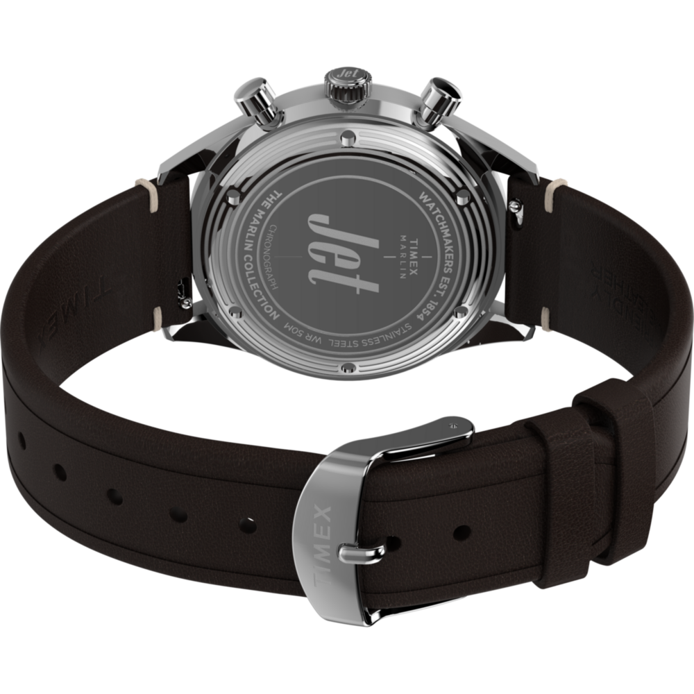 Marlin® Jet Quartz Chronograph 40mm Leather Strap Watch