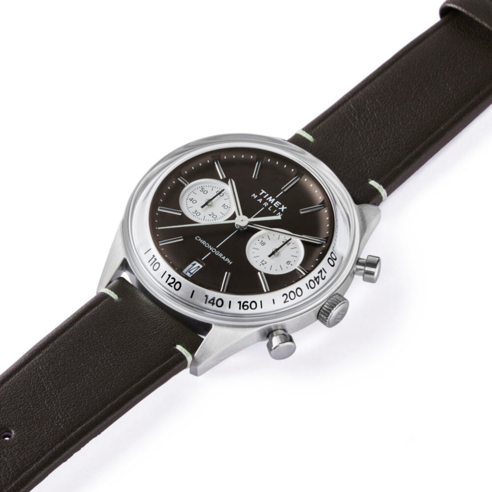 Marlin® Jet Quartz Chronograph 40mm Leather Strap Watch