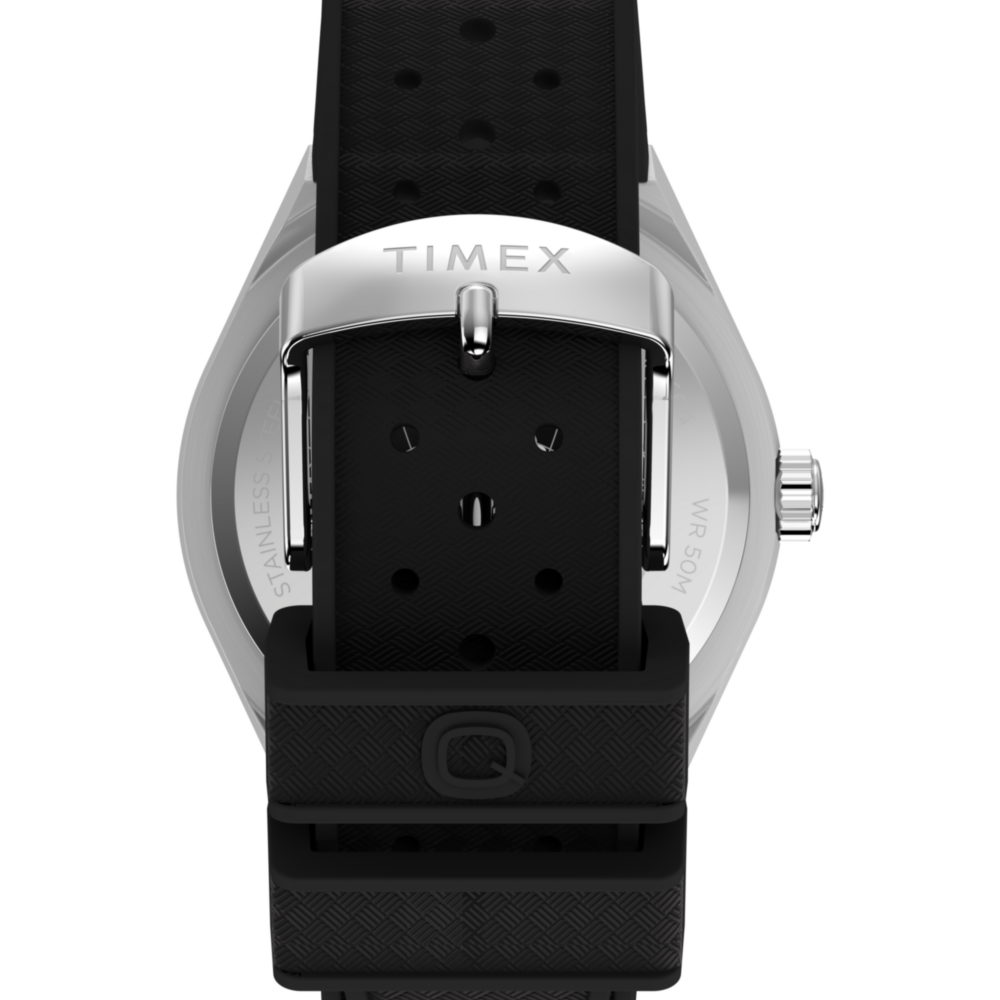 Q Timex Continental GMT 39mm Synthetic Rubber Watch