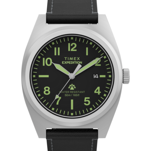 Expedition® Capstone 39mm Eco-Friendly Leather Strap Watch