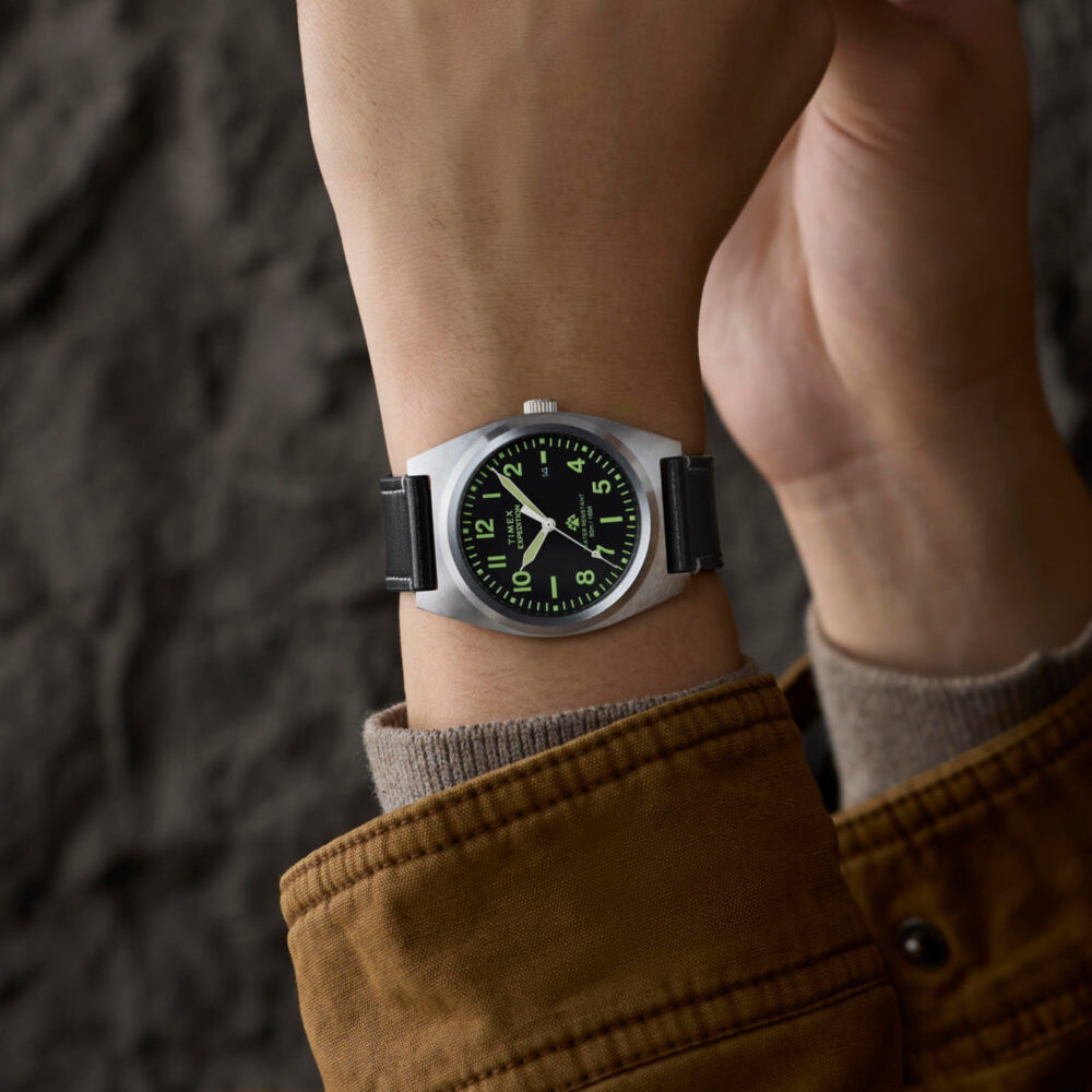 Expedition® Capstone 39mm Eco-Friendly Leather Strap Watch