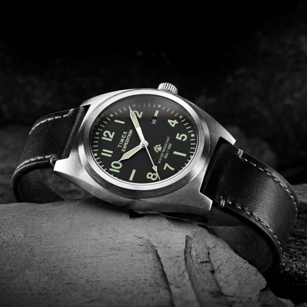 Expedition® Capstone 39mm Eco-Friendly Leather Strap Watch