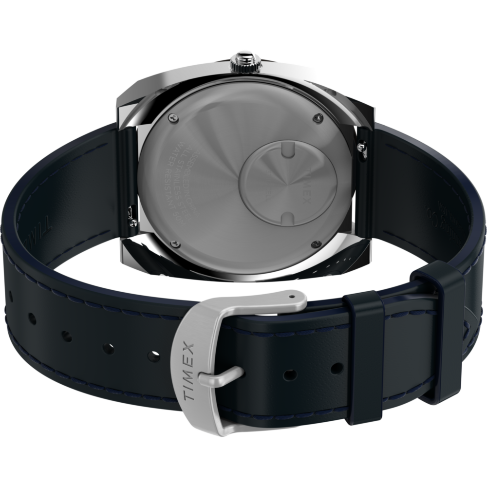 Q Timex® 1972 World Time 39mm Leather Strap Watch