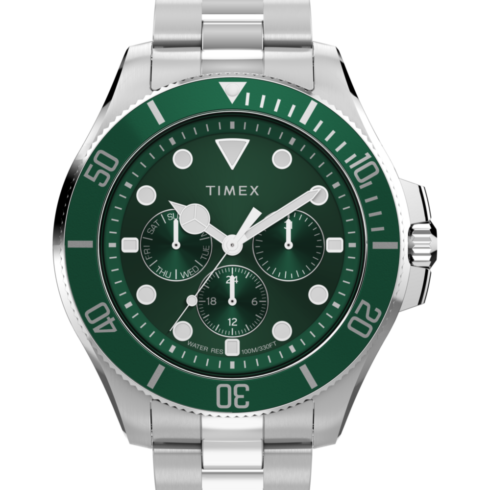 Harborside Coast Multifunction 43mm Stainless Steel Bracelet Watch