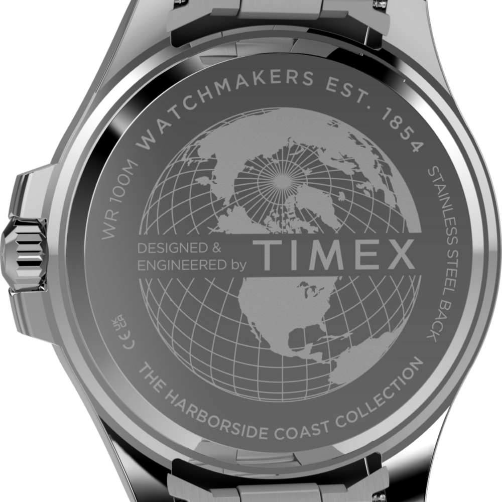 Harborside Coast Multifunction 43mm Stainless Steel Bracelet Watch
