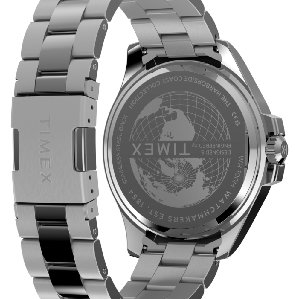 Harborside Coast Multifunction 43mm Stainless Steel Bracelet Watch