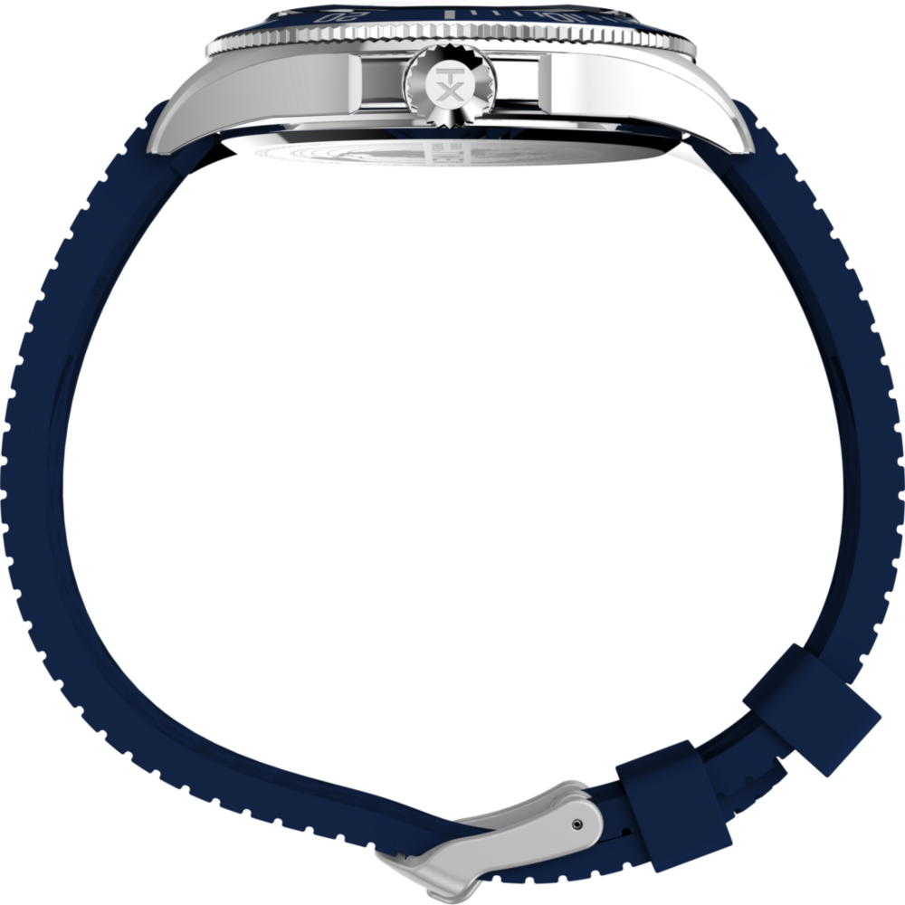 Harborside Coast Multifunction 43mm Synthetic Rubber Strap Watch