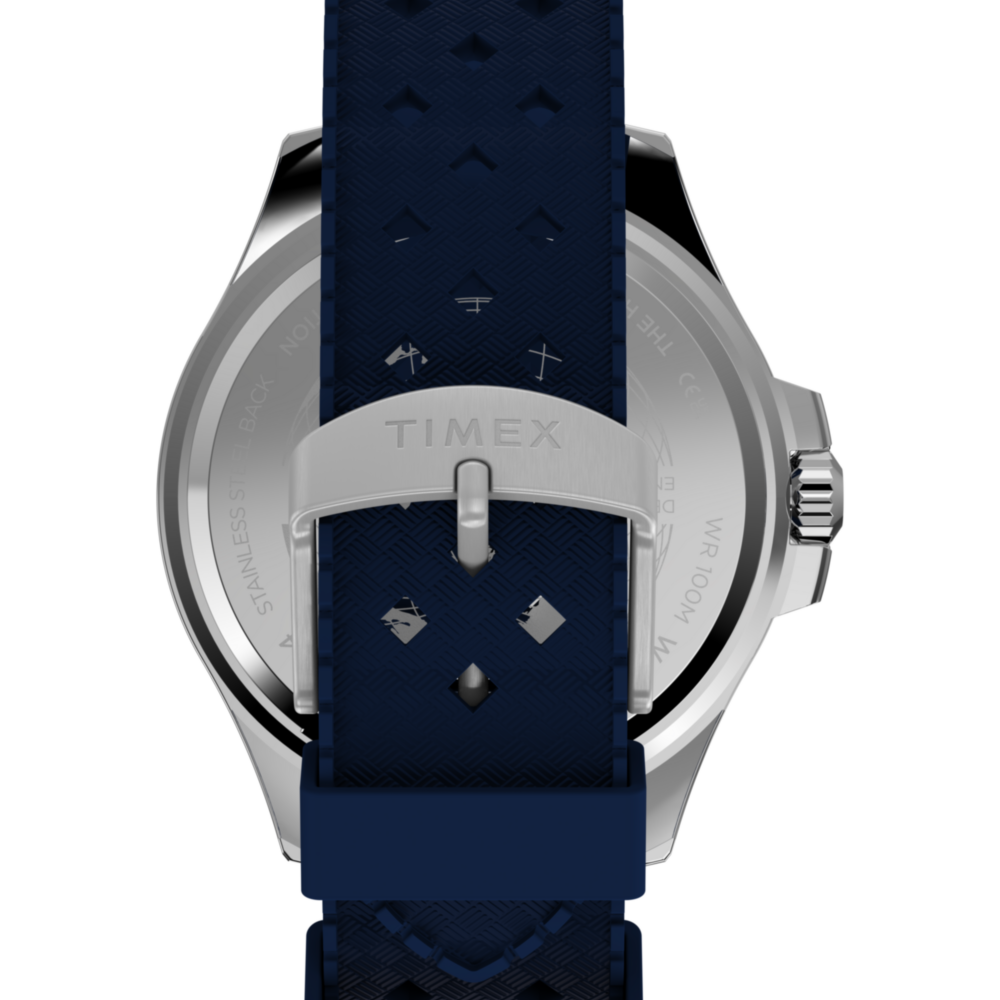 Harborside Coast Multifunction 43mm Synthetic Rubber Strap Watch