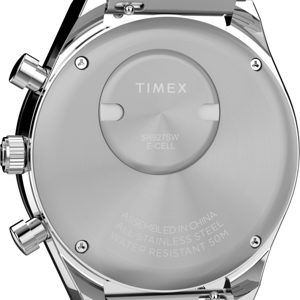 Q Timex® Chronograph 40mm Stainless Steel Bracelet Watch
