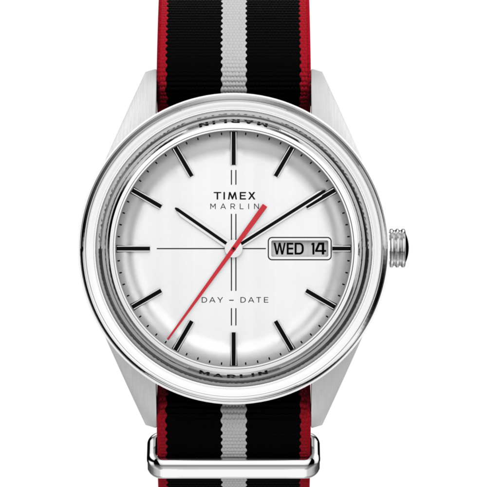 Marlin® Jet Quartz 38mm Fabric Strap Watch