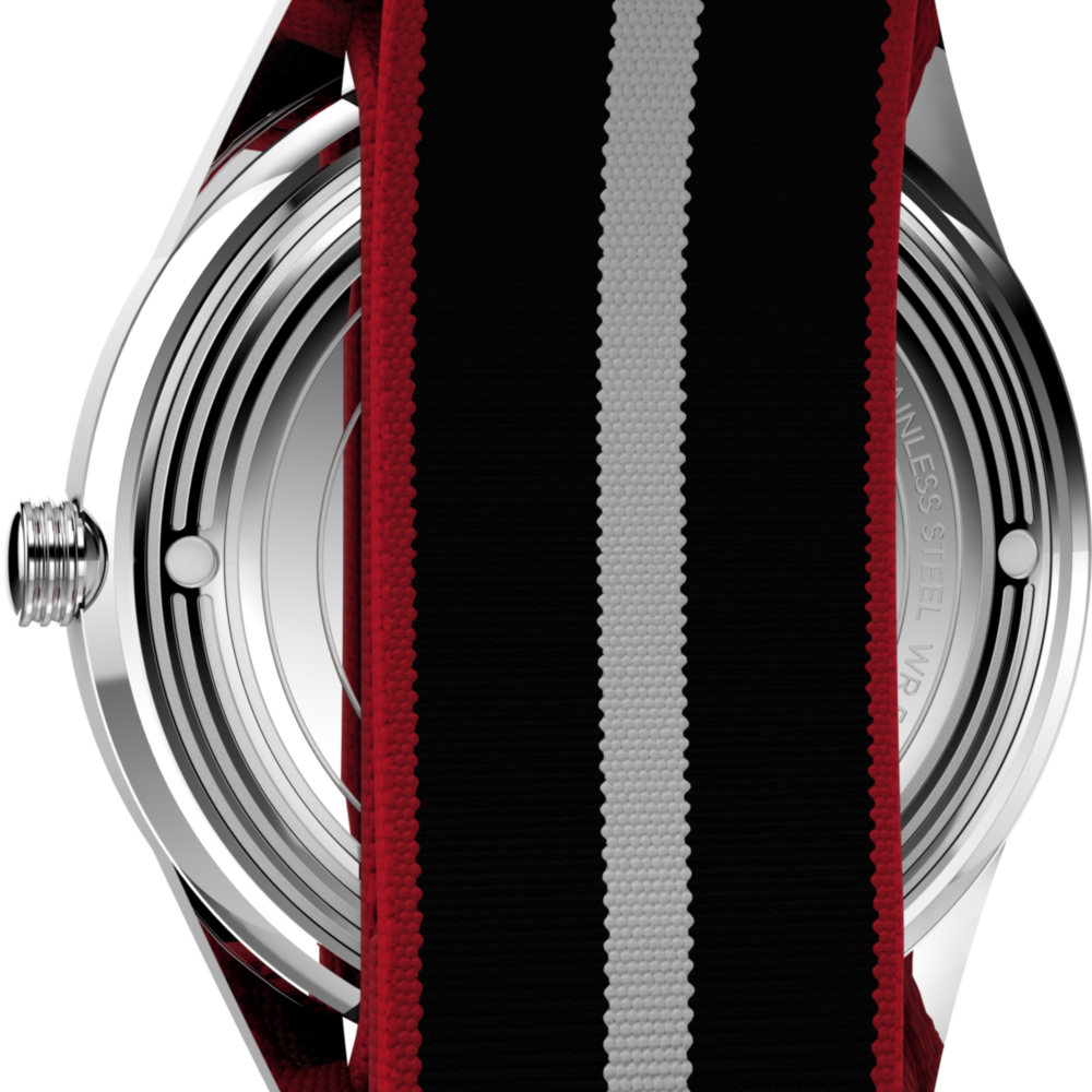 Marlin® Jet Quartz 38mm Fabric Strap Watch