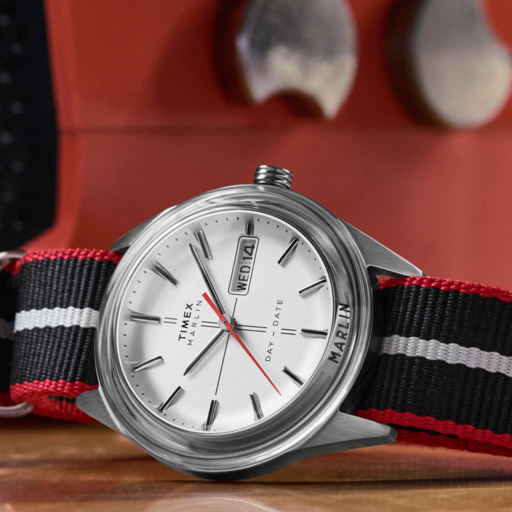 Marlin® Jet Quartz 38mm Fabric Strap Watch