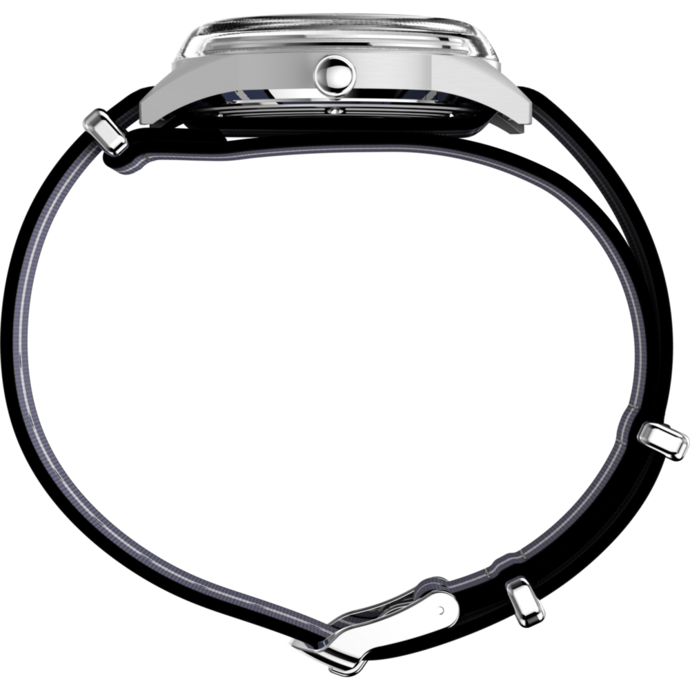Marlin® Jet Quartz 38mm Fabric Strap Watch