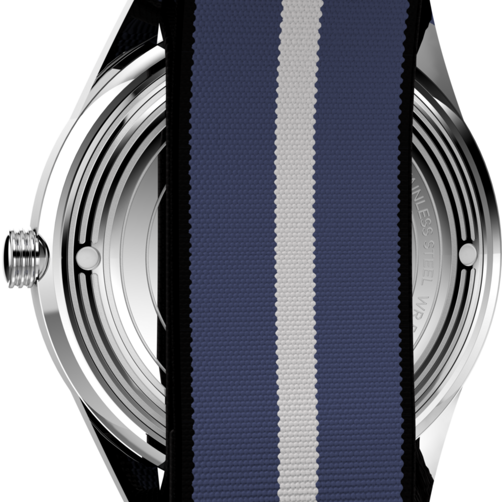 Marlin® Jet Quartz 38mm Fabric Strap Watch