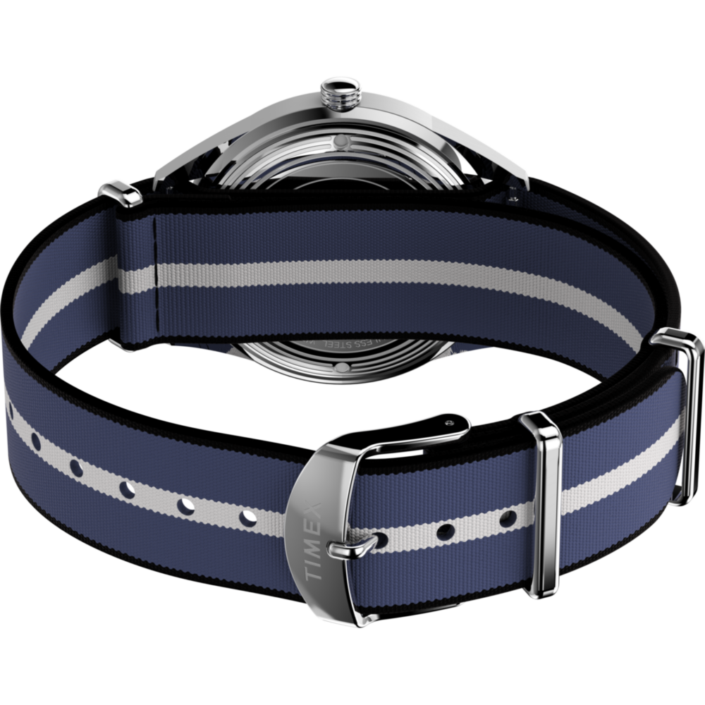 Marlin® Jet Quartz 38mm Fabric Strap Watch