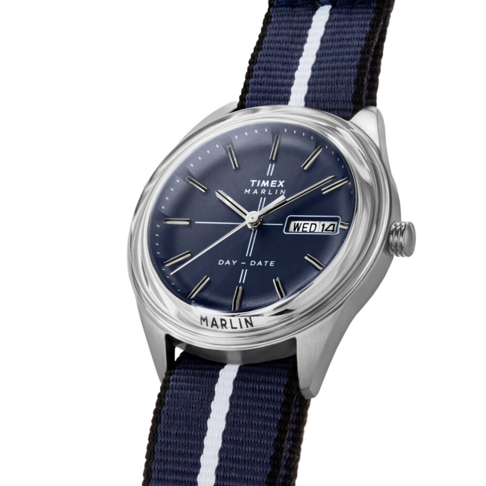 Marlin® Jet Quartz 38mm Fabric Strap Watch