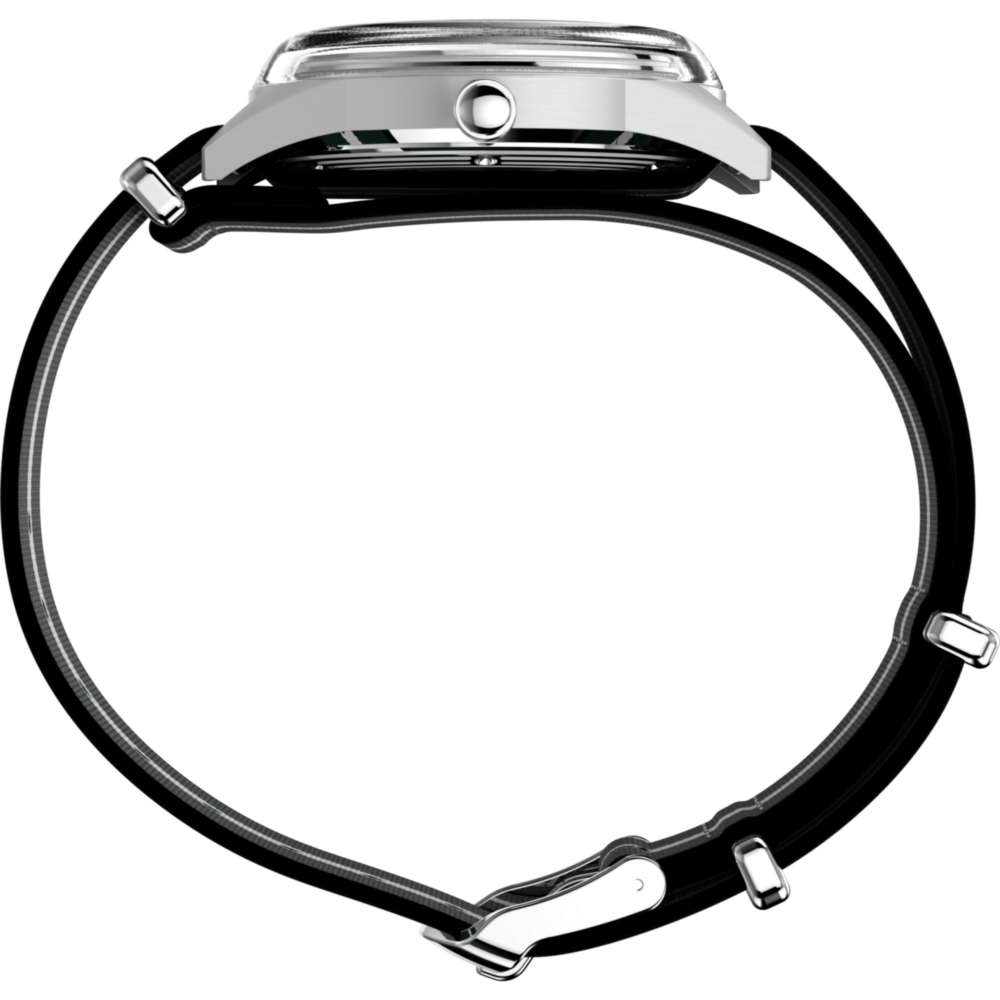 Marlin® Jet Quartz 38mm Fabric Strap Watch