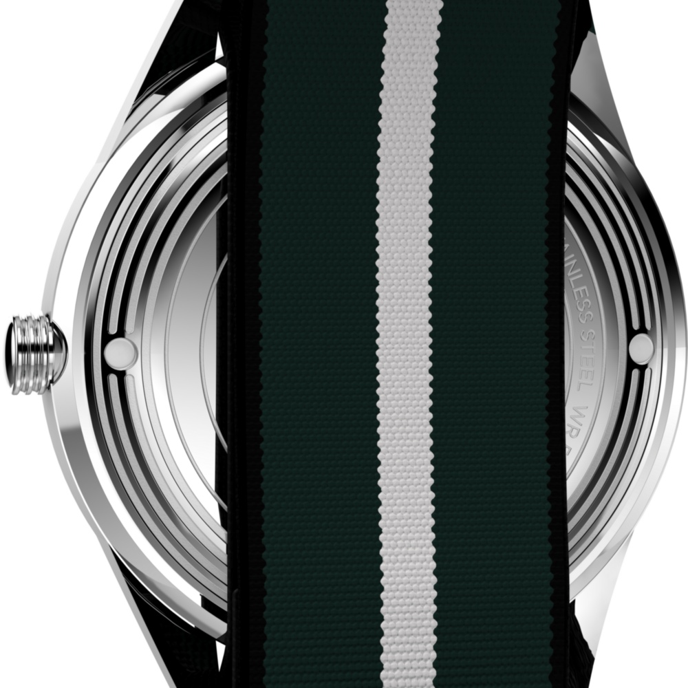 Marlin® Jet Quartz 38mm Fabric Strap Watch