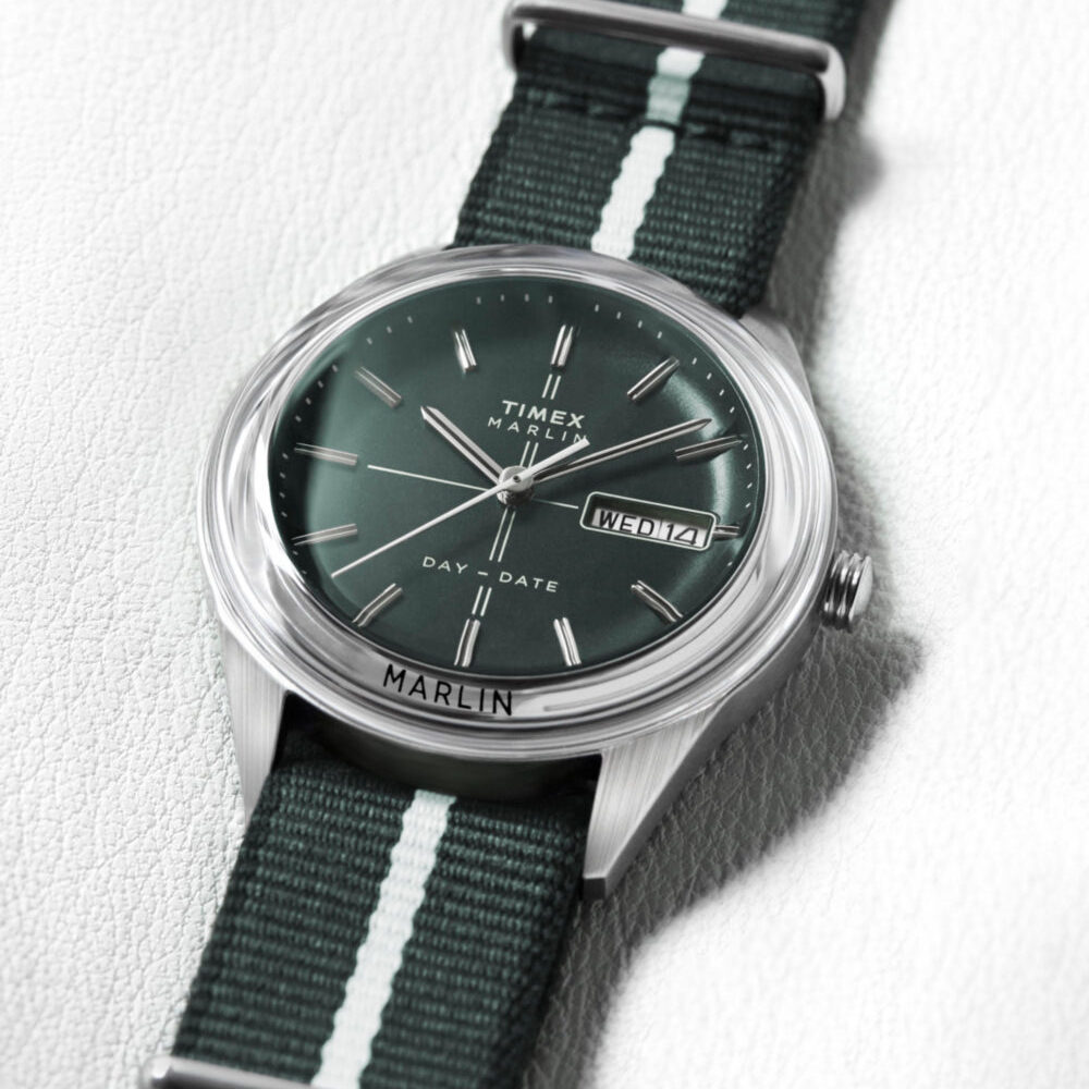 Marlin® Jet Quartz 38mm Fabric Strap Watch