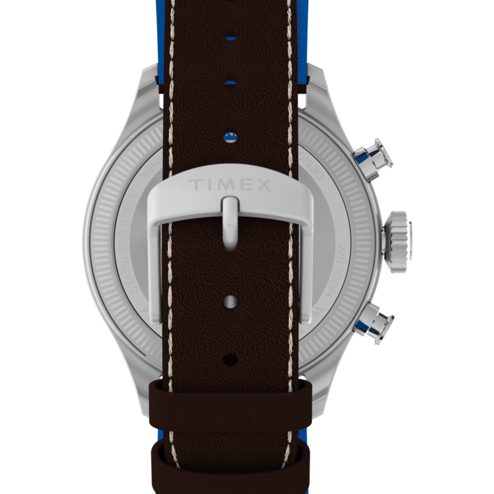 Timex x Pan Am® Waterbury Ace Chronograph 41mm Leather Strap Watch