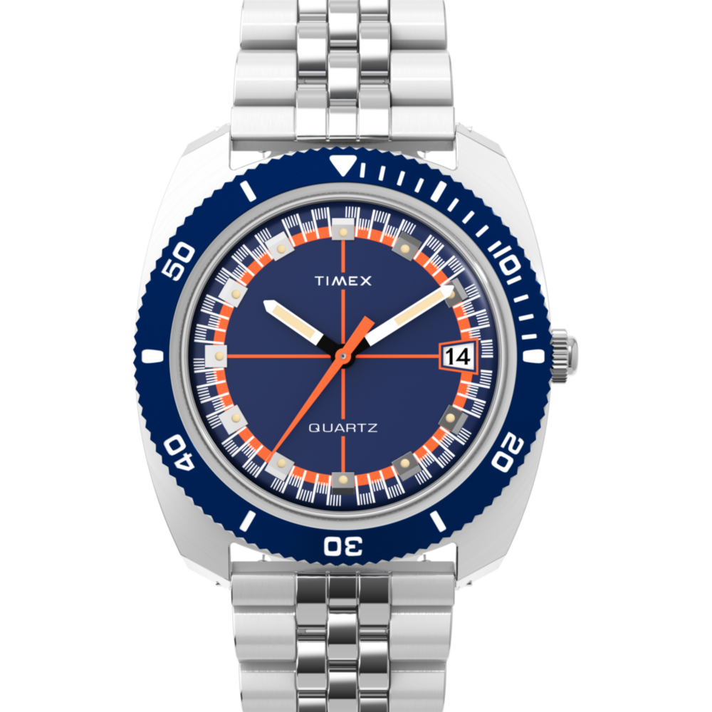 Q Timex® 1971 Velocity 36mm Stainless Steel Bracelet Watch