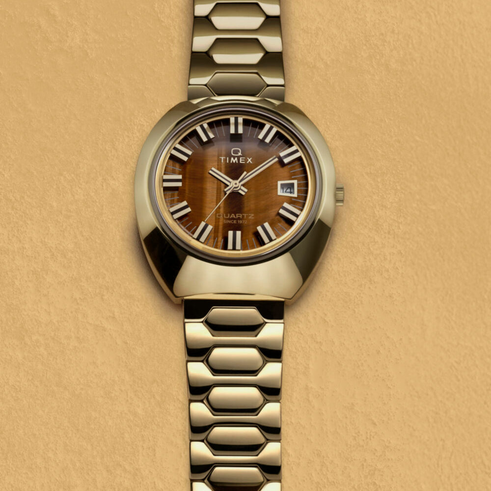 Q Timex® 1972 Time Machine Reissue 39mm Stainless Steel Bracelet Watch