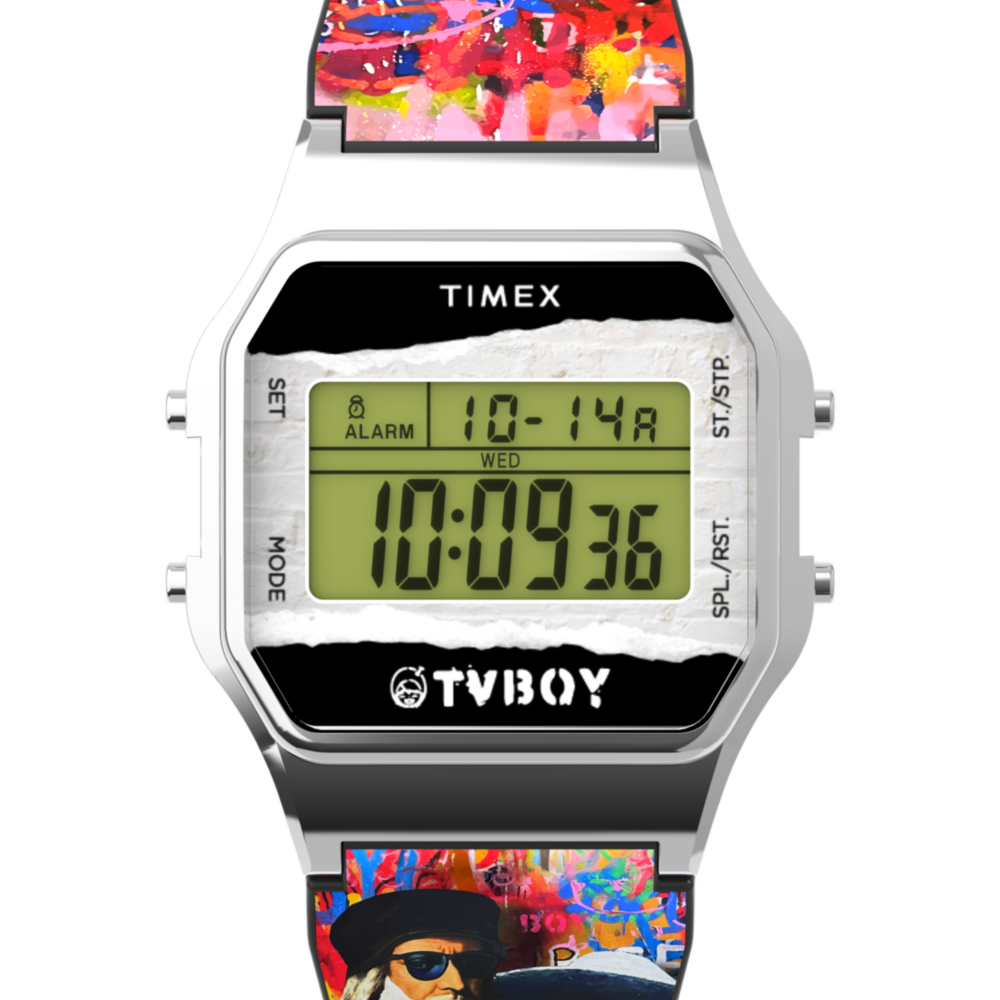 Timex T80 x TVBOY 34mm Resin Strap Watch