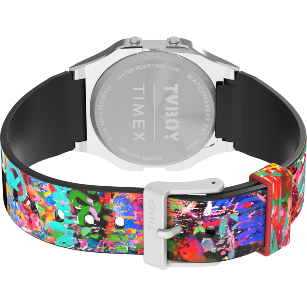 Timex T80 x TVBOY 34mm Resin Strap Watch