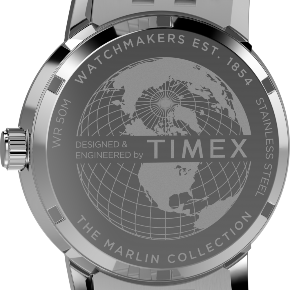 Marlin® Quartz GMT 40mm Stainless Steel Bracelet Watch
