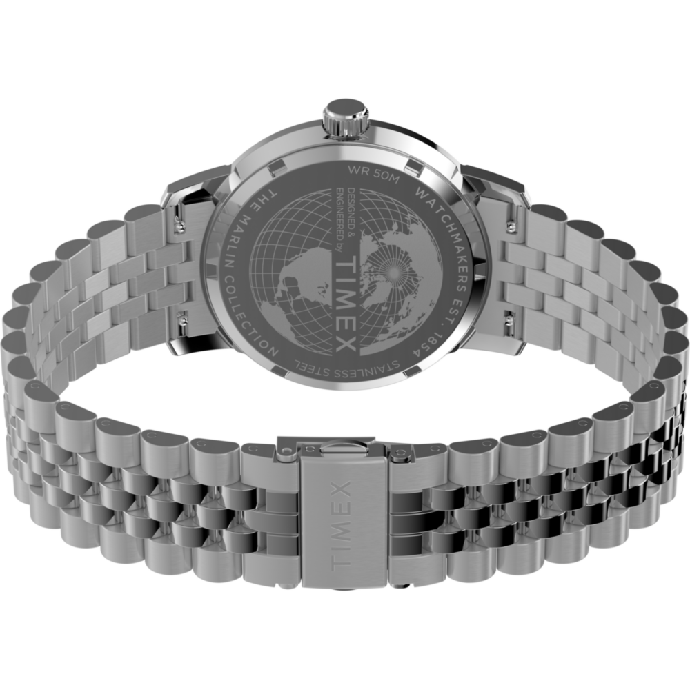 Marlin® Quartz GMT 40mm Stainless Steel Bracelet Watch